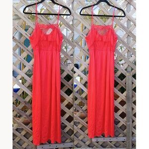 Bundle 3 for $50 | Vintage Red Lace Lingerie Full Length Slip